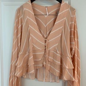 Free People button front shirt